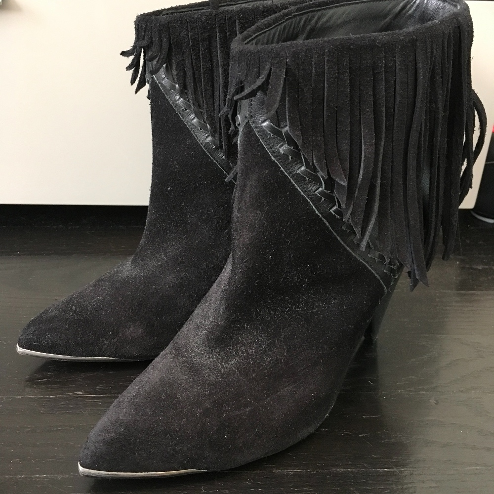 IRO Xabea Suede Fringe Booties